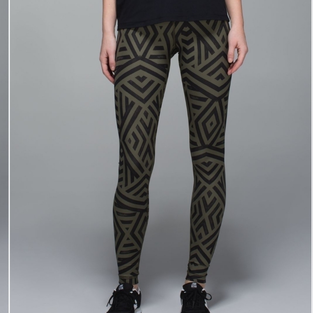 NWT Lululemon Athletica Wunder Under Pant Chevron Fatigue